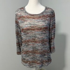 Bon Worth Multicolor Knit Women's Top SZXSP